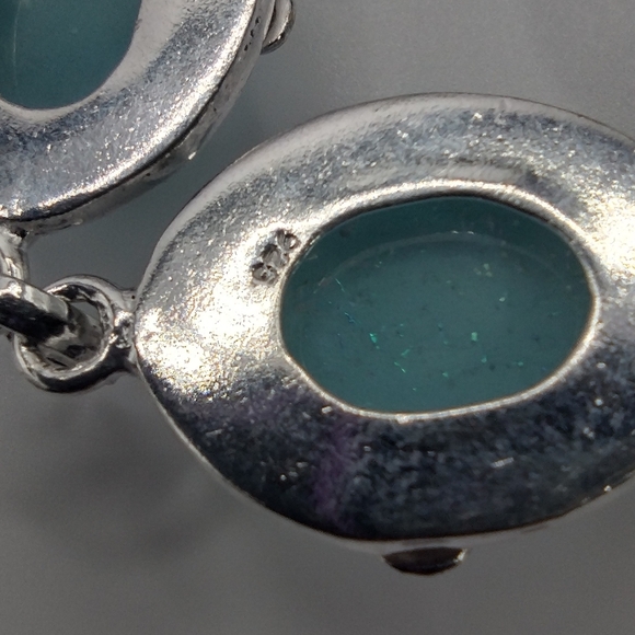 Sold elsewhere plaTriplet Opals Gemstones .925 Sterling Silver Bracelet Sz 7-8" - Picture 6 of 8
